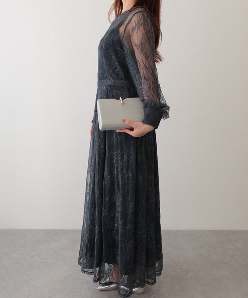 Lace Ladies(レースレディース)の「ビジュー付き 2WAY スクエア パーティー バッグ(クラッチバッグ・レディース・ブラック/アイボリー/シルバー・FREE)」の18枚目の写真