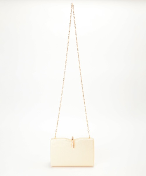 Lace Ladies(レースレディース)の「ビジュー付き 2WAY スクエア パーティー バッグ(クラッチバッグ・レディース・ブラック/アイボリー/シルバー・FREE)」の5枚目の写真