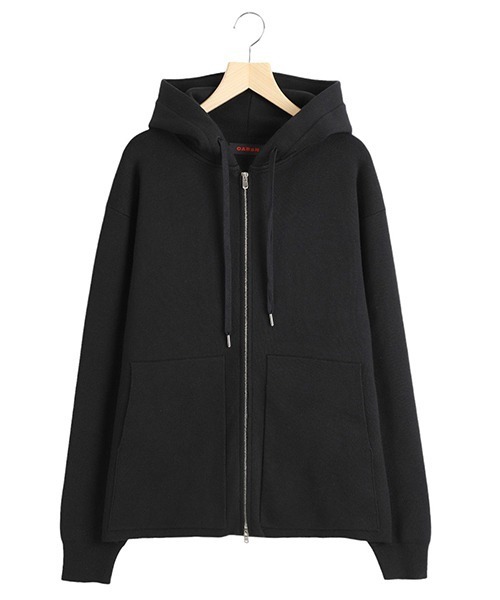 caban（キャバン）の「CABan / キャバン：コットンカシミヤ ジップパーカ：59029102416[MUS]（パーカー・メンズ・グレー/ブラック・M/L/S）」の2枚目の写真