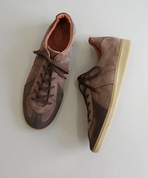 REPRODUCTION OF FOUND（リプロダクションオブファウンド）の「REPRODUCTION OF FOUND (リプロダクション オブ ファウンド) GERMAN MILITARY TRAINER ヌバック 1700NL（スニーカー・メンズ・ブラック/ホワイト/キャメル/ブラウン/オフホワイト/ダークグレー・44/43/39/38/37/36/42/41）」の5枚目の写真