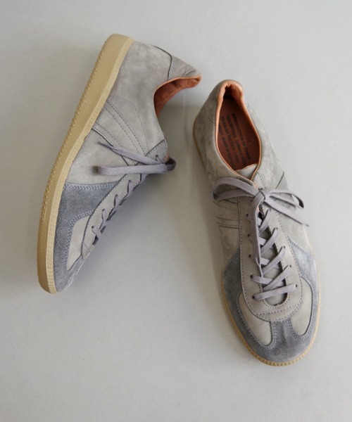 REPRODUCTION OF FOUND（リプロダクションオブファウンド）の「REPRODUCTION OF FOUND (リプロダクション オブ ファウンド) GERMAN MILITARY TRAINER ヌバック 1700NL（スニーカー・メンズ・ブラック/ホワイト/キャメル/ブラウン/オフホワイト/ダークグレー・44/43/39/38/37/36/42/41）」の4枚目の写真