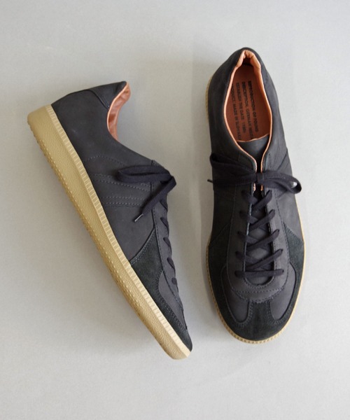 REPRODUCTION OF FOUND（リプロダクションオブファウンド）の「REPRODUCTION OF FOUND (リプロダクション オブ ファウンド) GERMAN MILITARY TRAINER ヌバック 1700NL（スニーカー・メンズ・ブラック/ホワイト/キャメル/ブラウン/オフホワイト/ダークグレー・44/43/39/38/37/36/42/41）」の3枚目の写真