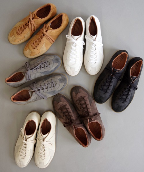 REPRODUCTION OF FOUND（リプロダクションオブファウンド）の「REPRODUCTION OF FOUND (リプロダクション オブ ファウンド) GERMAN MILITARY TRAINER ヌバック 1700NL（スニーカー・メンズ・ブラック/ホワイト/キャメル/ブラウン/オフホワイト/ダークグレー・44/43/39/38/37/36/42/41）」の10枚目の写真