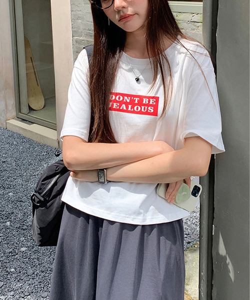 MAISON DE THERESE(メゾン ド テレーズ)の「プリント ショート丈Tシャツ(Tシャツ/カットソー・レディース・ホワイト・FREE)」の7枚目の写真