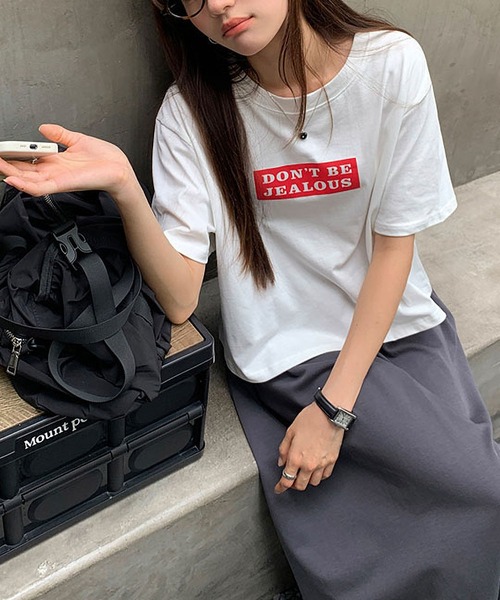 MAISON DE THERESE(メゾン ド テレーズ)の「プリント ショート丈Tシャツ(Tシャツ/カットソー・レディース・ホワイト・FREE)」の8枚目の写真