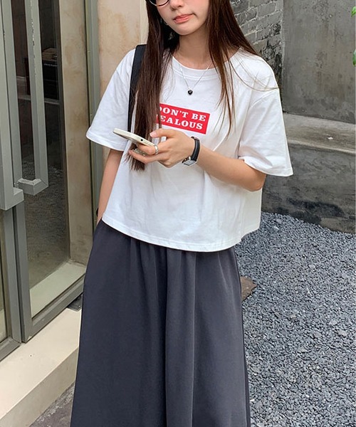 MAISON DE THERESE(メゾン ド テレーズ)の「プリント ショート丈Tシャツ(Tシャツ/カットソー・レディース・ホワイト・FREE)」の5枚目の写真
