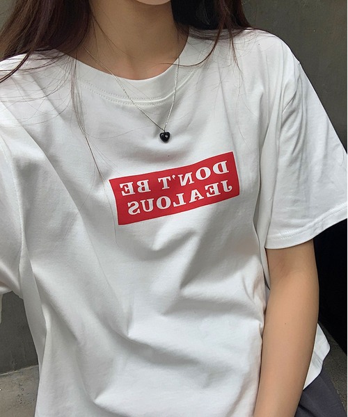 MAISON DE THERESE(メゾン ド テレーズ)の「プリント ショート丈Tシャツ(Tシャツ/カットソー・レディース・ホワイト・FREE)」の9枚目の写真