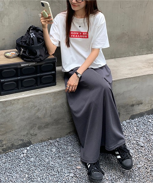 MAISON DE THERESE(メゾン ド テレーズ)の「プリント ショート丈Tシャツ(Tシャツ/カットソー・レディース・ホワイト・FREE)」の3枚目の写真