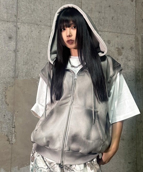 Ain't Nothing Like a Woman パーカー ONCILY パーカー 「 × WISH FOR EVER 」HEART COLLAB FULL-ZIP