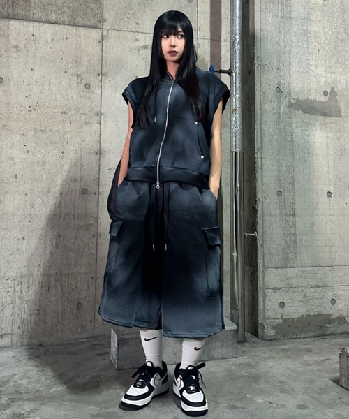 A'GEM/9 × .kom 『A'gem/エージェム』 スプレーノースリーブパーカー A