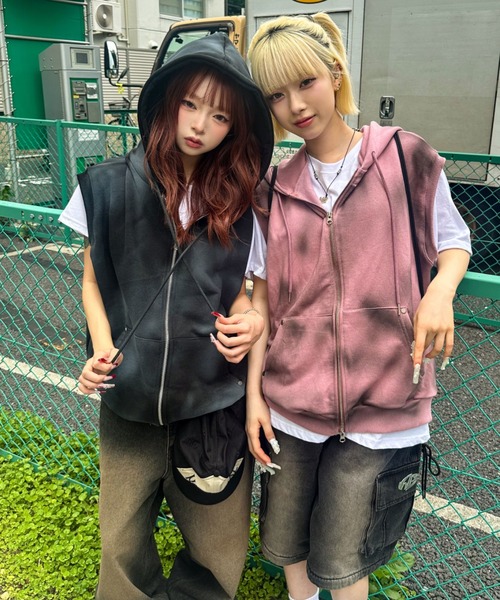 A'GEM/9 × .kom 『A'gem/エージェム』 スプレーノースリーブパーカー A