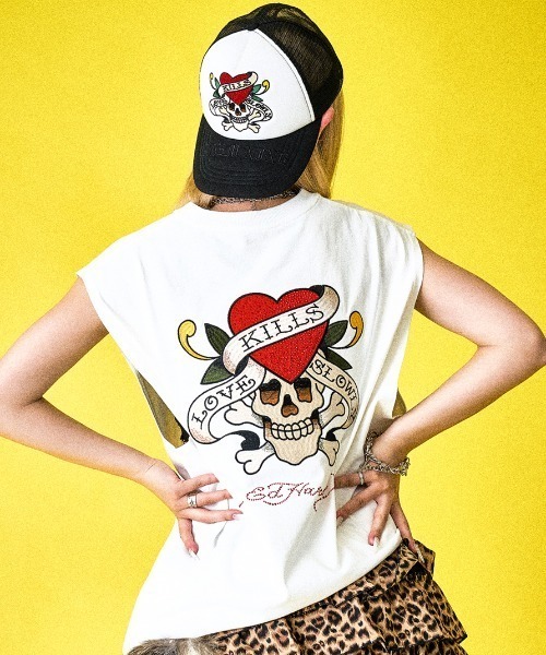 A‘gem 9（エージェムナイン）の「A'GEM/9 × .kom 『A'GEM/9/エージェムナイン』 Ed HardyメッシュCAP（キャップ・メンズ・ブラック×ホワイト/ブラック・FREE）」の7枚目の写真