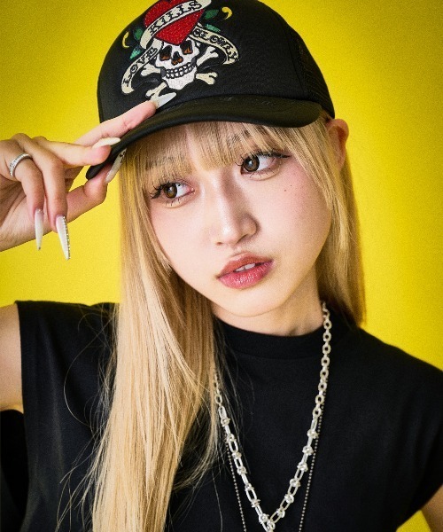 Sculptor X Ed Hardy] Distressed Cap Raw