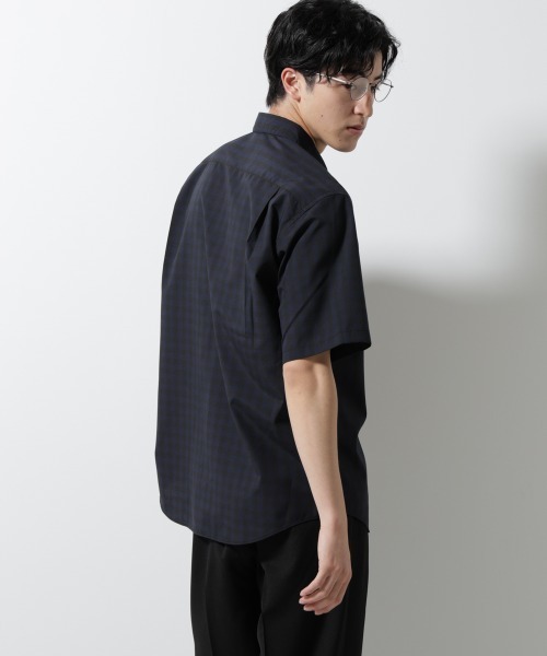 NANO universe（ナノユニバース）の「オリジナルギンガムシャツ 半袖（シャツ/ブラウス・メンズ・ネイビー/ホワイト/グリーン・L/M/S）」の19枚目の写真