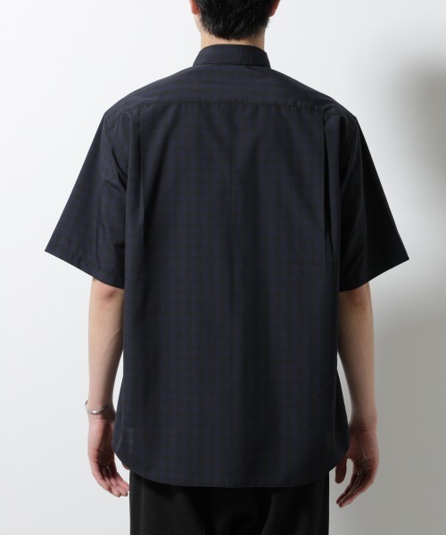 NANO universe（ナノユニバース）の「オリジナルギンガムシャツ 半袖（シャツ/ブラウス・メンズ・ネイビー/ホワイト/グリーン・L/M/S）」の5枚目の写真