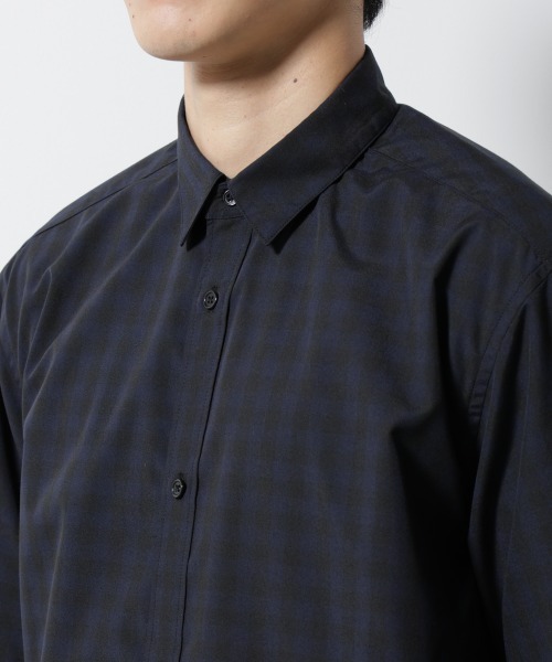 NANO universe（ナノユニバース）の「オリジナルギンガムシャツ 半袖（シャツ/ブラウス・メンズ・ネイビー/ホワイト/グリーン・L/M/S）」の6枚目の写真