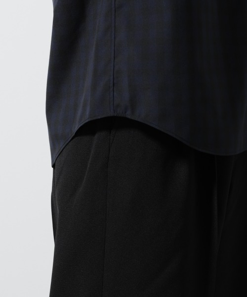 NANO universe（ナノユニバース）の「オリジナルギンガムシャツ 半袖（シャツ/ブラウス・メンズ・ネイビー/ホワイト/グリーン・L/M/S）」の8枚目の写真