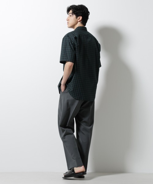 NANO universe（ナノユニバース）の「オリジナルギンガムシャツ 半袖（シャツ/ブラウス・メンズ・ネイビー/ホワイト/グリーン・L/M/S）」の17枚目の写真