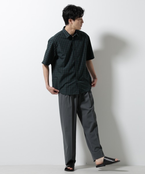 NANO universe（ナノユニバース）の「オリジナルギンガムシャツ 半袖（シャツ/ブラウス・メンズ・ネイビー/ホワイト/グリーン・L/M/S）」の16枚目の写真