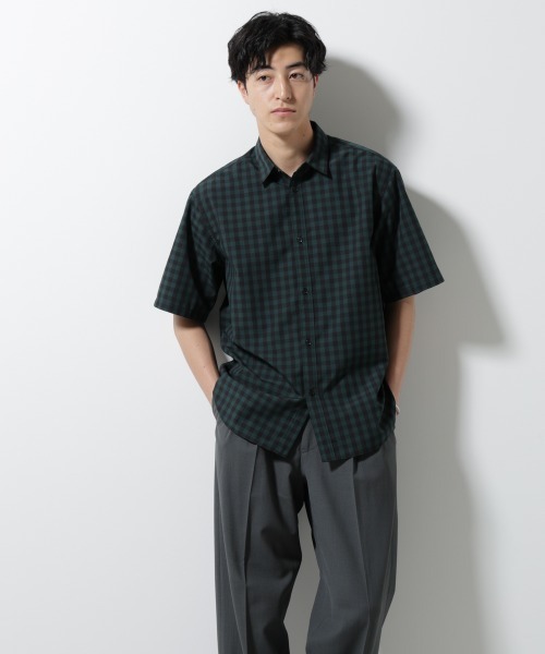 NANO universe（ナノユニバース）の「オリジナルギンガムシャツ 半袖（シャツ/ブラウス・メンズ・ネイビー/ホワイト/グリーン・L/M/S）」の11枚目の写真