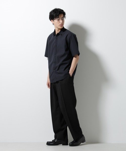 NANO universe（ナノユニバース）の「オリジナルギンガムシャツ 半袖（シャツ/ブラウス・メンズ・ネイビー/ホワイト/グリーン・L/M/S）」の22枚目の写真