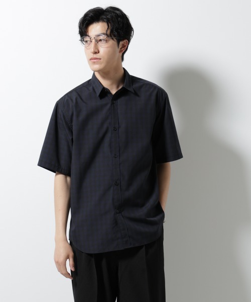 NANO universe（ナノユニバース）の「オリジナルギンガムシャツ 半袖（シャツ/ブラウス・メンズ・ネイビー/ホワイト/グリーン・L/M/S）」の18枚目の写真