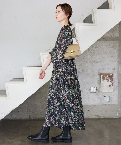 WEB限定/追加》FLOWER PRINT ワンピース（ワンピース）｜SLOBE