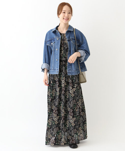 WEB限定/追加》FLOWER PRINT ワンピース（ワンピース）｜SLOBE