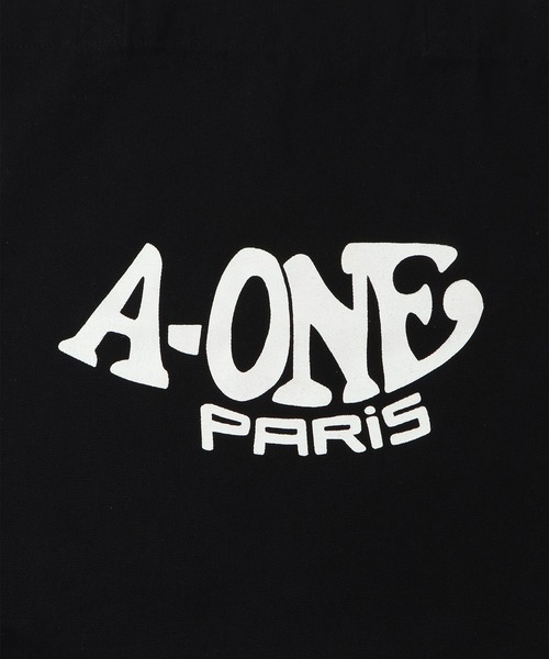 bonjour records（ボンジュールレコーズ）の「【A-one Paris/エーワン・パリ】 A-ONE Tote Bag（トートバッグ・メンズ・ブラック・FREE）」の4枚目の写真