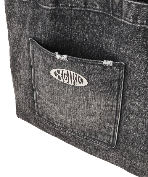 早い者勝ち X-girl POCKET DENIM TOTE BAG デニム素材 通勤通学 POCKET DENIM TOTE BAG（トートバッグ）｜X-girl（エックス