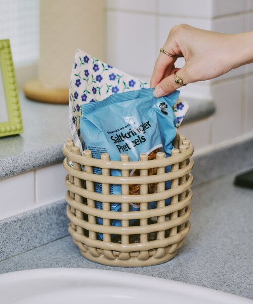 BIRTHDAY BAR（バースデイバー）の「【SAHIR サヒール】Pottery round basket（インテリア雑貨・レディース・ベージュ/ネイビー/ピンク・0）」の2枚目の写真