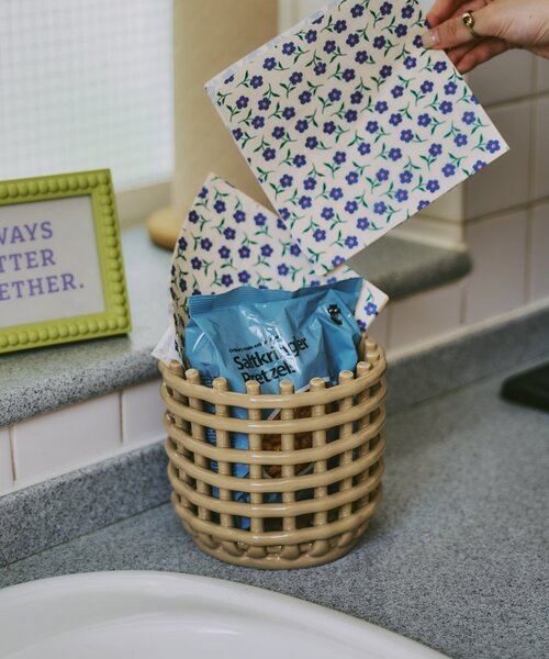 BIRTHDAY BAR（バースデイバー）の「【SAHIR サヒール】Pottery round basket（インテリア雑貨・レディース・ベージュ/ネイビー/ピンク・0）」の10枚目の写真