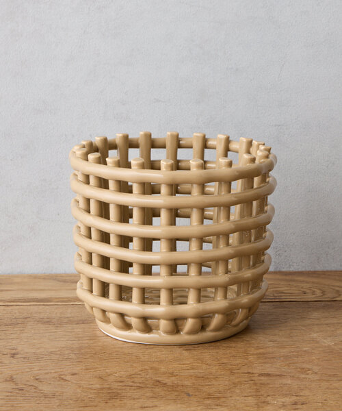 BIRTHDAY BAR（バースデイバー）の「【SAHIR サヒール】Pottery round basket（インテリア雑貨・レディース・ベージュ/ネイビー/ピンク・0）」の13枚目の写真