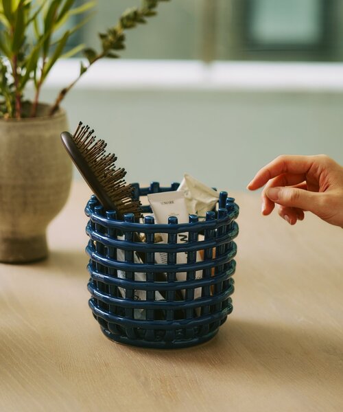 BIRTHDAY BAR（バースデイバー）の「【SAHIR サヒール】Pottery round basket（インテリア雑貨・レディース・ベージュ/ネイビー/ピンク・0）」の15枚目の写真