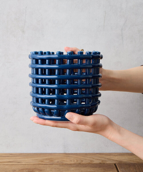 BIRTHDAY BAR（バースデイバー）の「【SAHIR サヒール】Pottery round basket（インテリア雑貨・レディース・ベージュ/ネイビー/ピンク・0）」の19枚目の写真