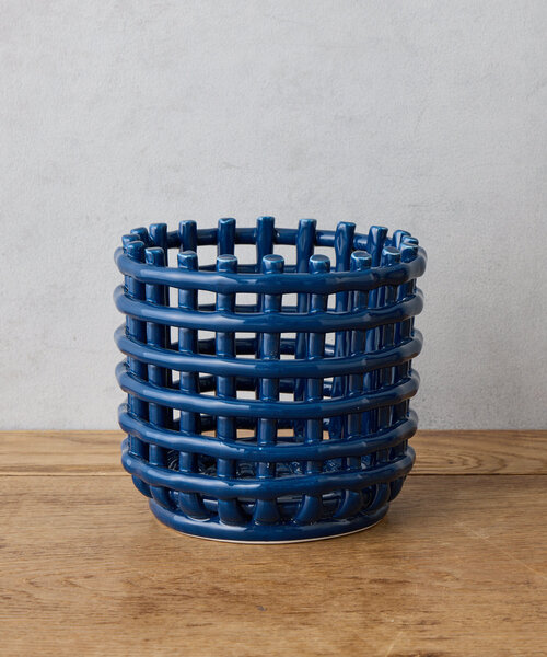 BIRTHDAY BAR（バースデイバー）の「【SAHIR サヒール】Pottery round basket（インテリア雑貨・レディース・ベージュ/ネイビー/ピンク・0）」の20枚目の写真