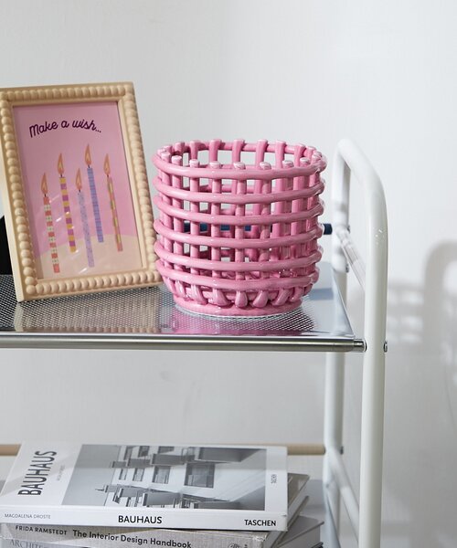 BIRTHDAY BAR（バースデイバー）の「【SAHIR サヒール】Pottery round basket（インテリア雑貨・レディース・ベージュ/ネイビー/ピンク・0）」の6枚目の写真