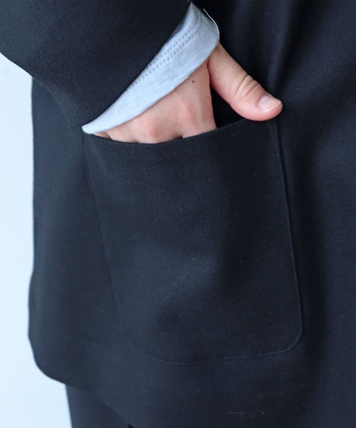 bulle de savon（ビュルデサボン）の「△2/60 サキソニー ジャケット（テーラードジャケット・レディース・ブラック/ダークブラウン・FREE）」の19枚目の写真