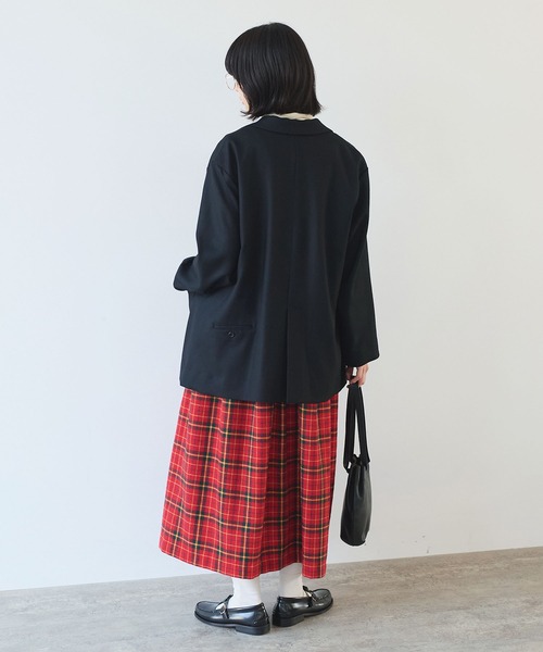 bulle de savon（ビュルデサボン）の「△2/60 サキソニー ジャケット（テーラードジャケット・レディース・ブラック/ダークブラウン・FREE）」の16枚目の写真