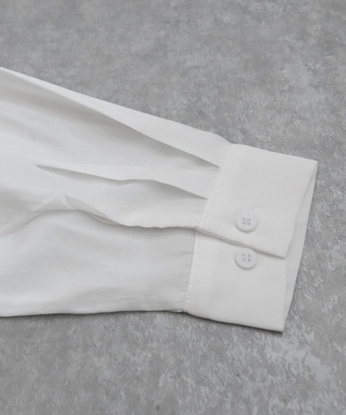 antiqua(アンティカ)の「レースプリーツシャツ(シャツ/ブラウス・レディース・ブラック/ホワイト・ONESIZE)」の16枚目の写真