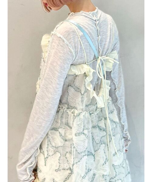 merry jenny（メリージェニー）の「エアリーカラーメロウカットソー（Tシャツ/カットソー・レディース・ライトグレー/ベージュ/ライトブルー/アイボリー・FREE）」の10枚目の写真