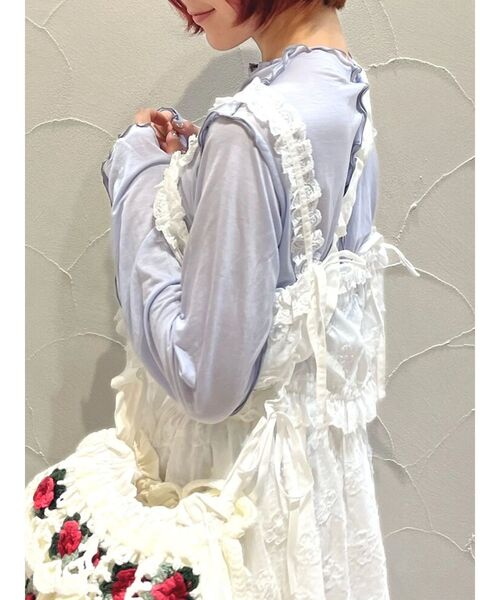 merry jenny（メリージェニー）の「エアリーカラーメロウカットソー（Tシャツ/カットソー・レディース・ライトグレー/ベージュ/ライトブルー/アイボリー・FREE）」の11枚目の写真