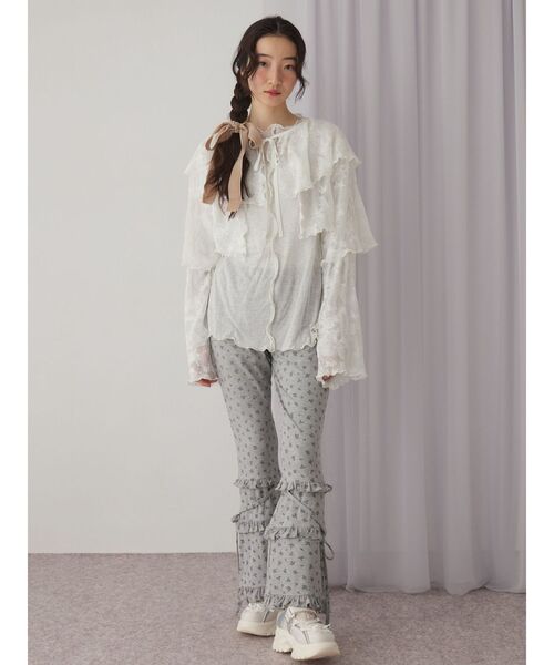 merry jenny（メリージェニー）の「エアリーカラーメロウカットソー（Tシャツ/カットソー・レディース・ライトグレー/ベージュ/ライトブルー/アイボリー・FREE）」の14枚目の写真