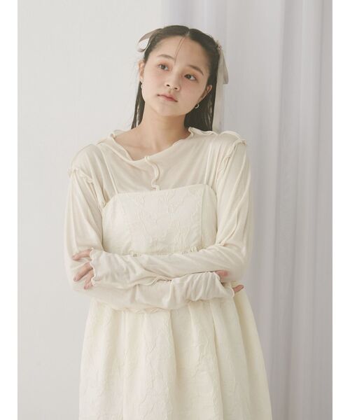 merry jenny（メリージェニー）の「エアリーカラーメロウカットソー（Tシャツ/カットソー・レディース・ライトグレー/ベージュ/ライトブルー/アイボリー・FREE）」の15枚目の写真