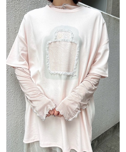 merry jenny（メリージェニー）の「エアリーカラーメロウカットソー（Tシャツ/カットソー・レディース・ライトグレー/ベージュ/ライトブルー/アイボリー・FREE）」の4枚目の写真