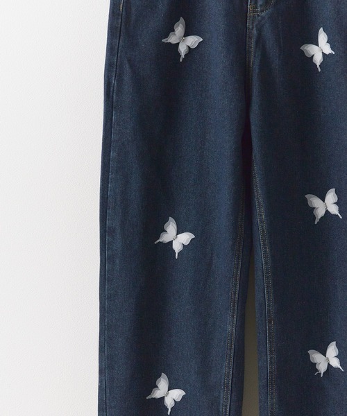BLANK　（ブランク）の「▲Butterfly design denim pants / バタフライデザイン デニムパンツ（デニムパンツ・レディース・ネイビー/ブルー・L/M）」の10枚目の写真