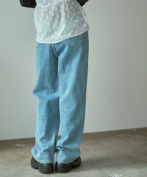 BLANK　（ブランク）の「▲Butterfly design denim pants / バタフライデザイン デニムパンツ（デニムパンツ・レディース・ネイビー/ブルー・L/M）」の17枚目の写真
