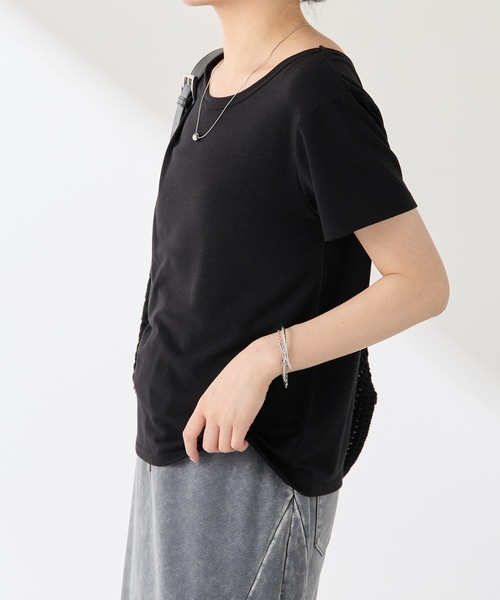 COLLAGE GALLARDAGALANTE(コラージュガリャルダガランテ)の「Q.anos/レイヤードシアーTシャツ(Tシャツ/カットソー・レディース・ブラック/オフホワイト/ブルー・FREE)」の19枚目の写真