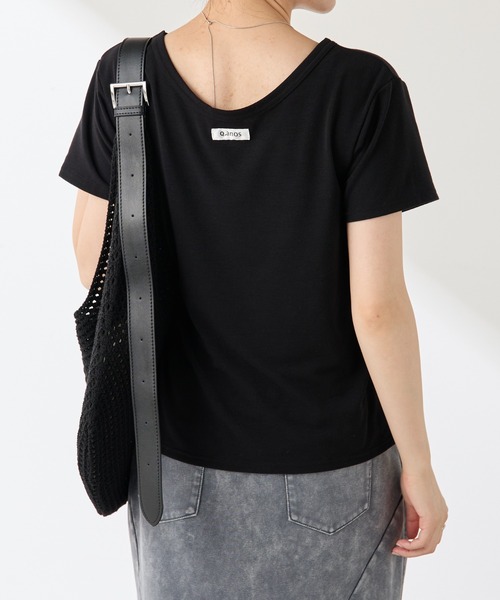 COLLAGE GALLARDAGALANTE(コラージュガリャルダガランテ)の「Q.anos/レイヤードシアーTシャツ(Tシャツ/カットソー・レディース・ブラック/オフホワイト/ブルー・FREE)」の20枚目の写真