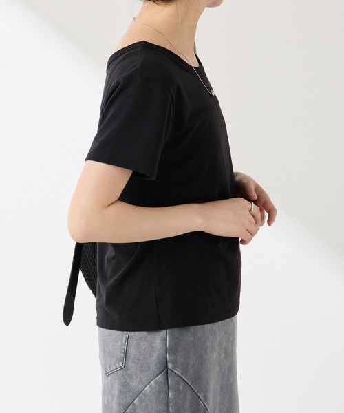 COLLAGE GALLARDAGALANTE(コラージュガリャルダガランテ)の「Q.anos/レイヤードシアーTシャツ(Tシャツ/カットソー・レディース・ブラック/オフホワイト/ブルー・FREE)」の21枚目の写真